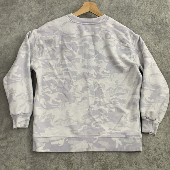 Lululemon Sweatshirt Women 2 Perfectly Oversized Crew Camo Alpine White Sweater - Picture 7 of 8